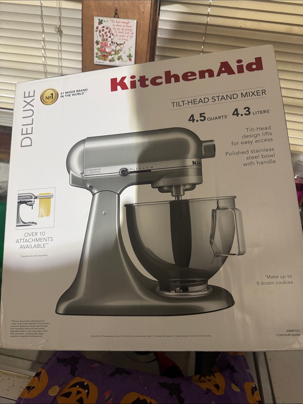 KitchenAid Deluxe Tilt-Head Stand Mixer in Polished Stainless Steel